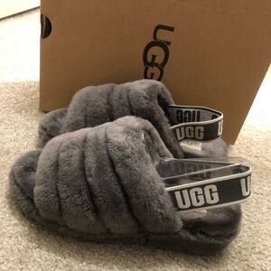 Uggs W FLUFF YEA SLIDE (grey)